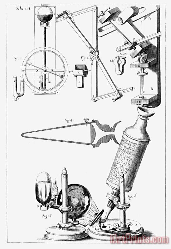 Others Hooke: Microscope, 1665 Art Print