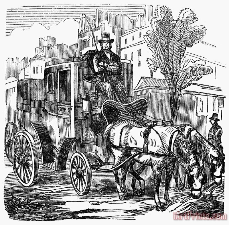Horse Carriage, 1853 painting - Others Horse Carriage, 1853 Art Print