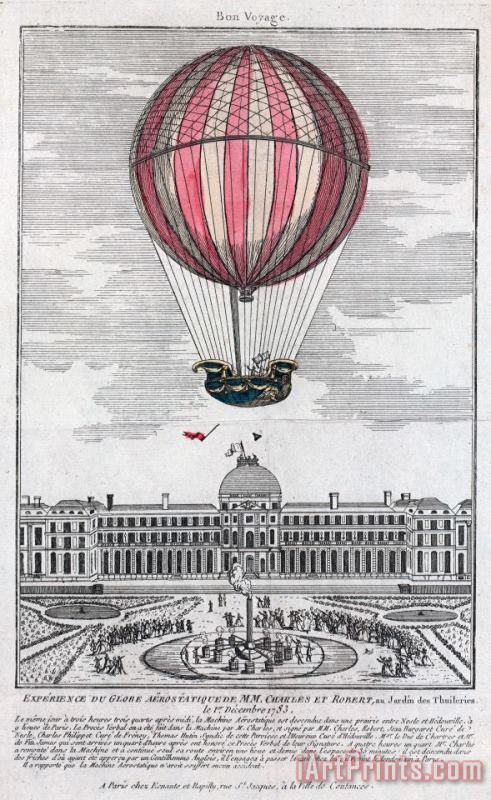 Others Hydrogen Balloon, 1783 Art Painting