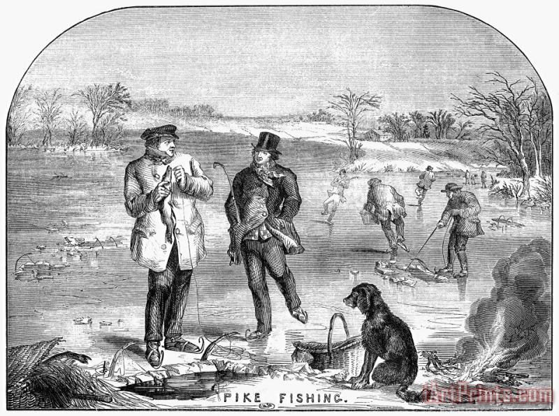 Ice Fishing, 1854 painting - Others Ice Fishing, 1854 Art Print
