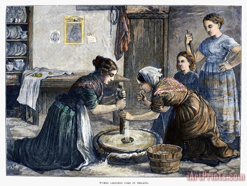 Others Ireland: Hand Mill, 1874 Art Painting
