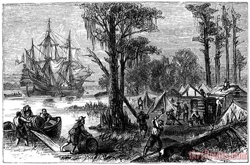 Jamestown: Arrival, 1607 painting - Others Jamestown: Arrival, 1607 Art Print