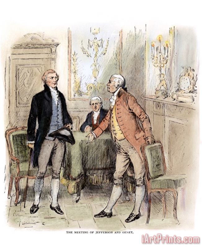 Jefferson & Genet, 1793 painting - Others Jefferson & Genet, 1793 Art Print