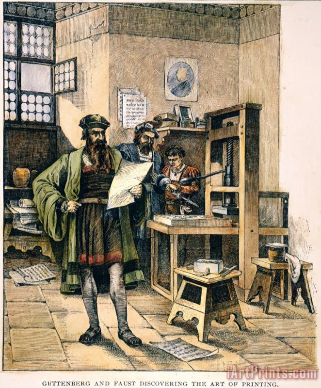 Others Johann Gutenberg Art Painting