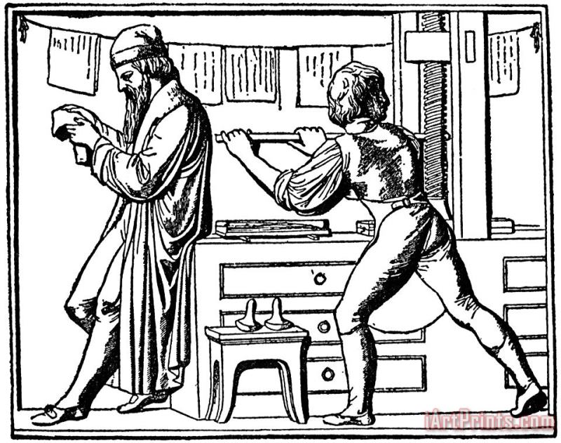 Johann Gutenberg painting - Others Johann Gutenberg Art Print