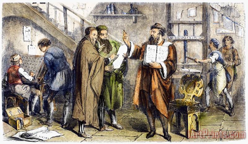 Johann Gutenberg painting - Others Johann Gutenberg Art Print