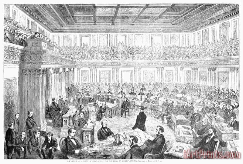 Johnson Impeachment, 1868 painting - Others Johnson Impeachment, 1868 Art Print