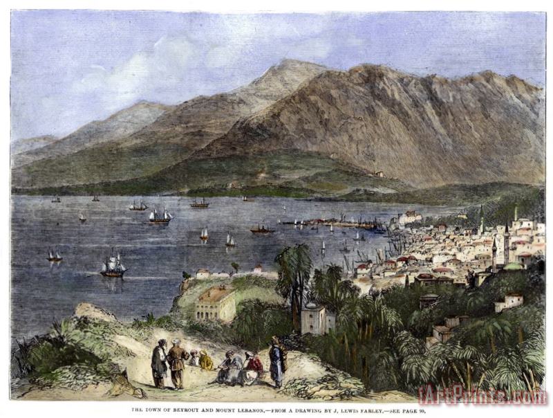 Lebanon: Beirut, 1860 painting - Others Lebanon: Beirut, 1860 Art Print