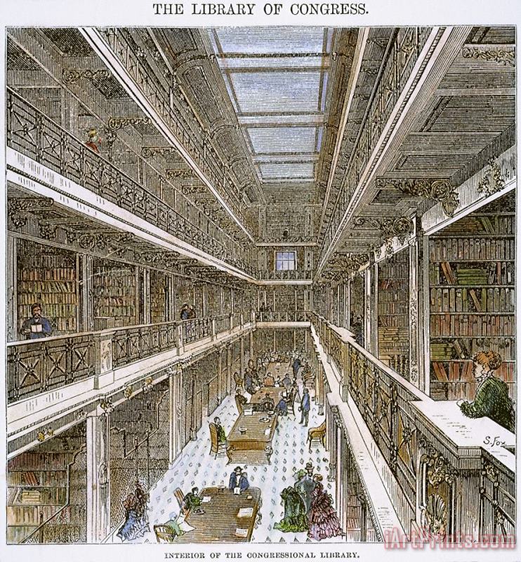 Library Of Congress, 1880 painting - Others Library Of Congress, 1880 Art Print