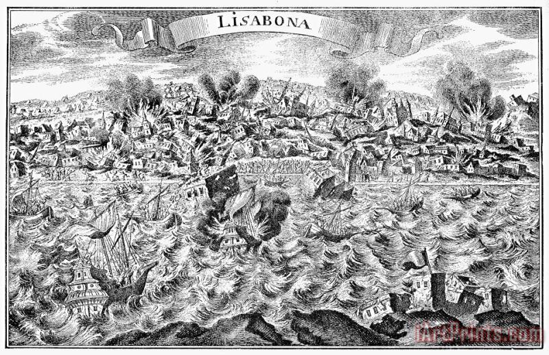 Lisbon Earthquake, 1755 painting - Others Lisbon Earthquake, 1755 Art Print