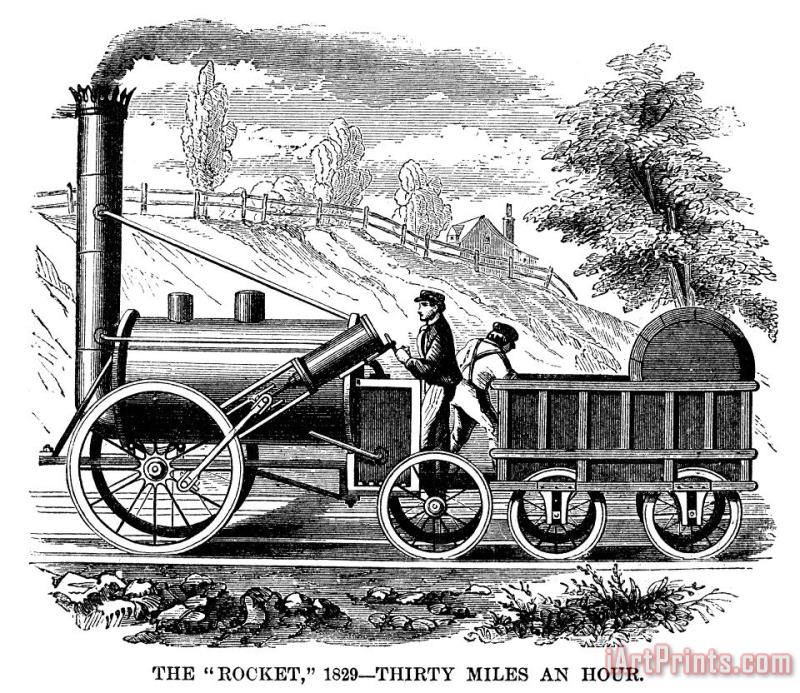Others Locomotive: Rocket, 1829 Art Painting