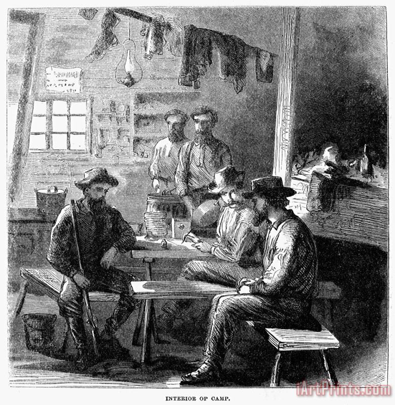Loggers Camp, 1868 painting - Others Loggers Camp, 1868 Art Print