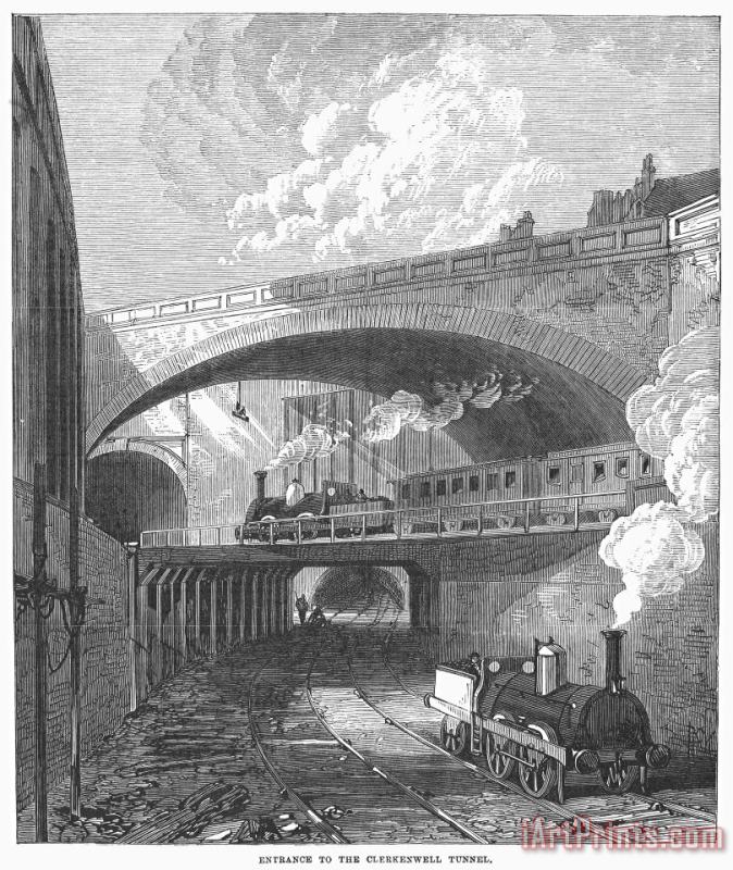 London: Railway, 1868 painting - Others London: Railway, 1868 Art Print