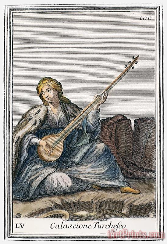 Long Lute, 1723 painting - Others Long Lute, 1723 Art Print