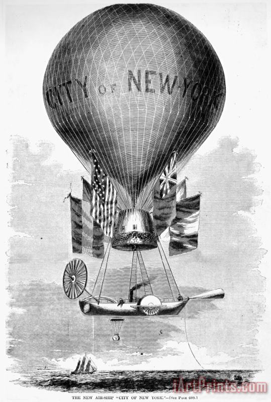 Lowes Balloon, 1859 painting - Others Lowes Balloon, 1859 Art Print