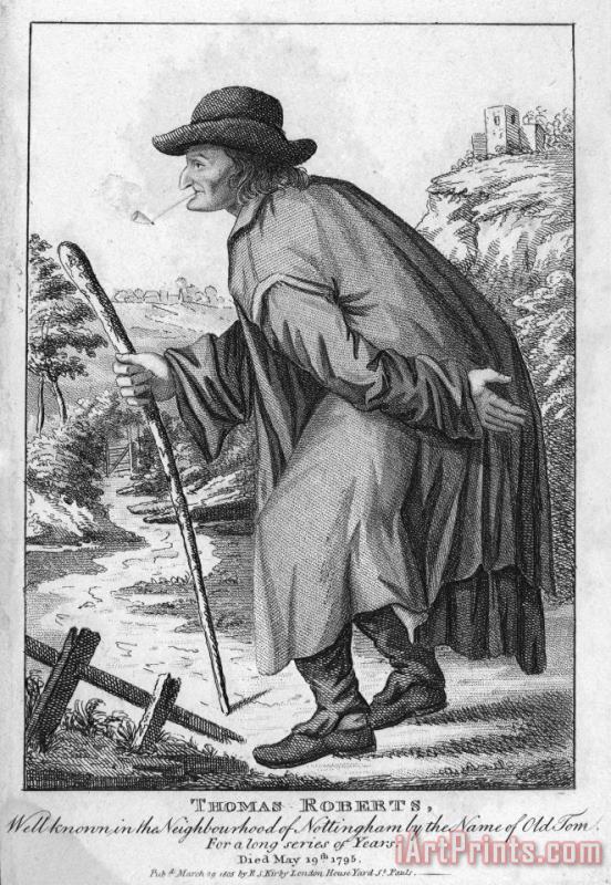 Others MAN WITH CANE, c1795 Art Print
