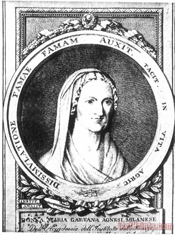 Maria G. Agnesi (1718-1799) painting - Others Maria G. Agnesi (1718-1799) Art Print