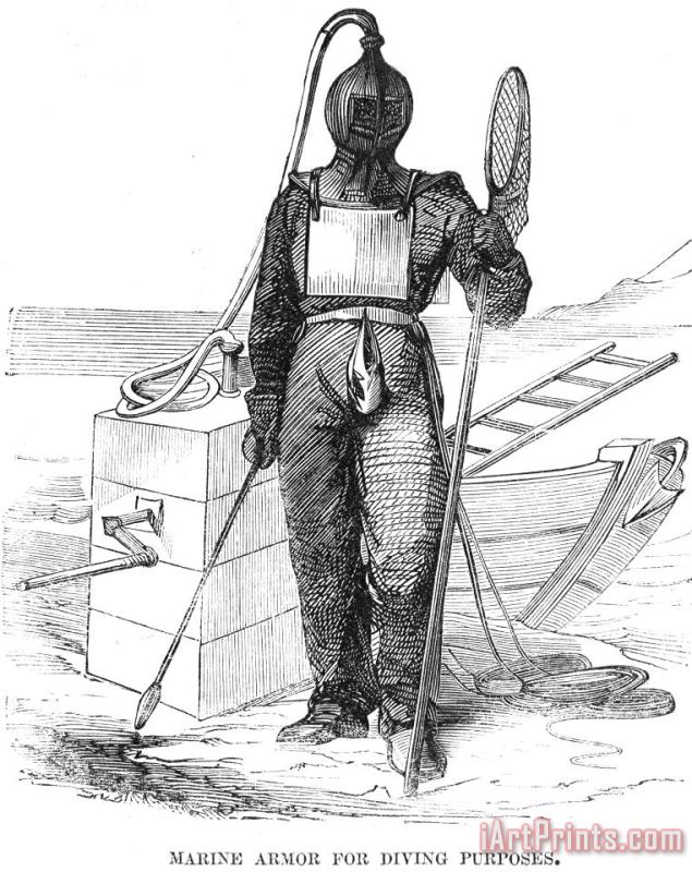 Marine Diver, 1853 painting - Others Marine Diver, 1853 Art Print
