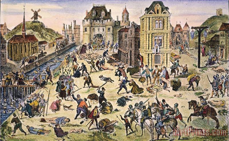 Others Massacre Of Huguenots Art Painting