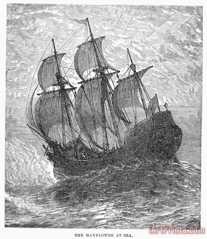 Others Mayflower At Sea, 1620 Art Print