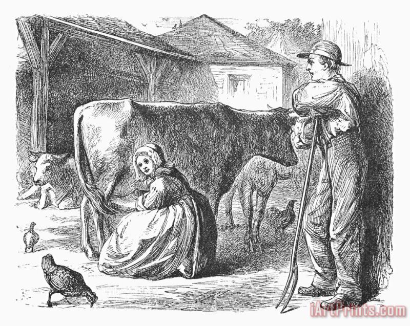Others Milking, 19th Century Art Painting