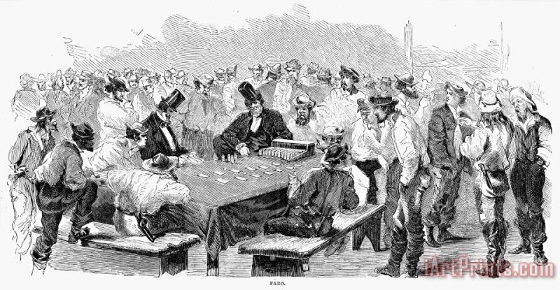 Others Miners Gambling, 1857 Art Painting