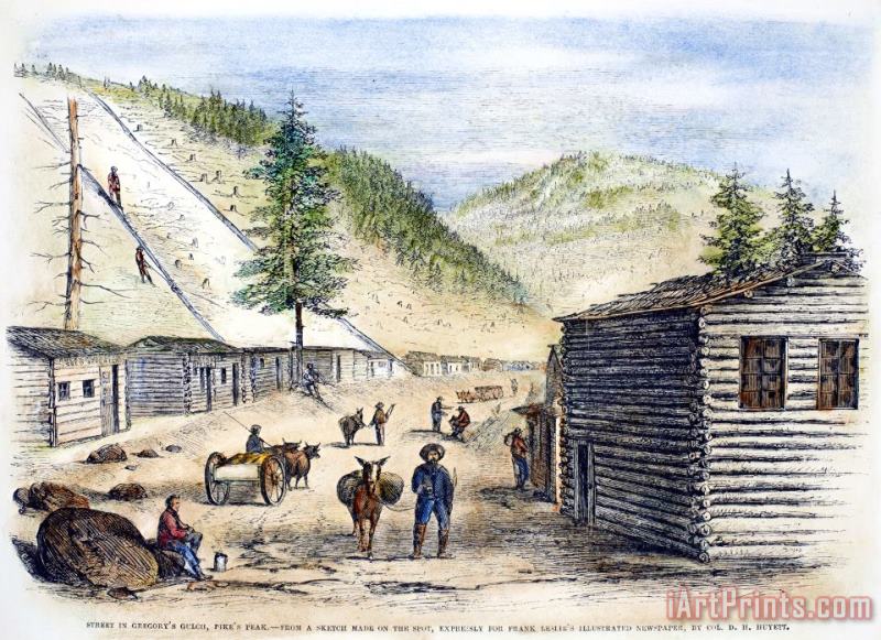 Others Mining Camp, 1860 Art Print
