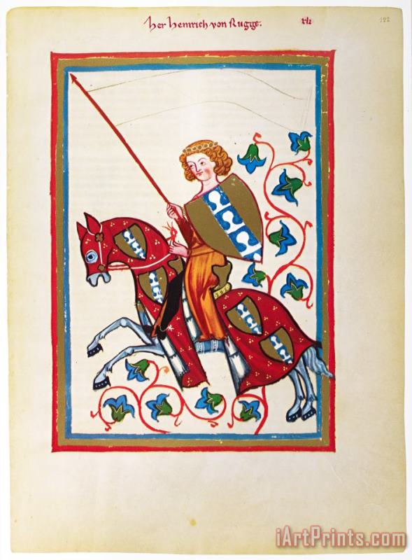 MINNESINGER, 14th CENTURY painting - Others MINNESINGER, 14th CENTURY Art Print