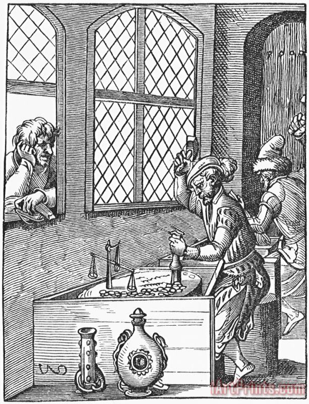 Others MINTING COINS, 16th CENTURY Art Print