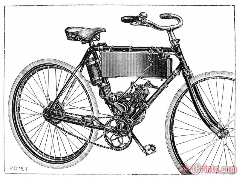 Motorcycle, 1904 painting - Others Motorcycle, 1904 Art Print