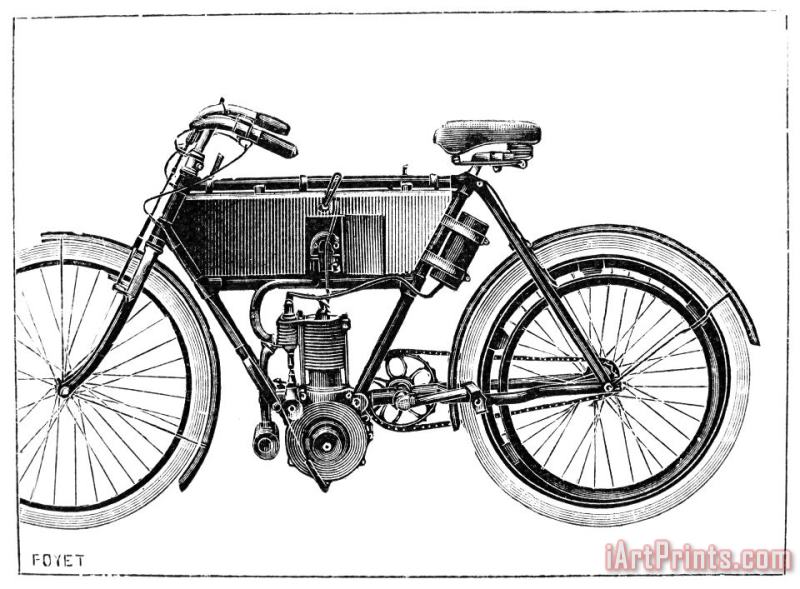 Motorcycle, 1904 painting - Others Motorcycle, 1904 Art Print
