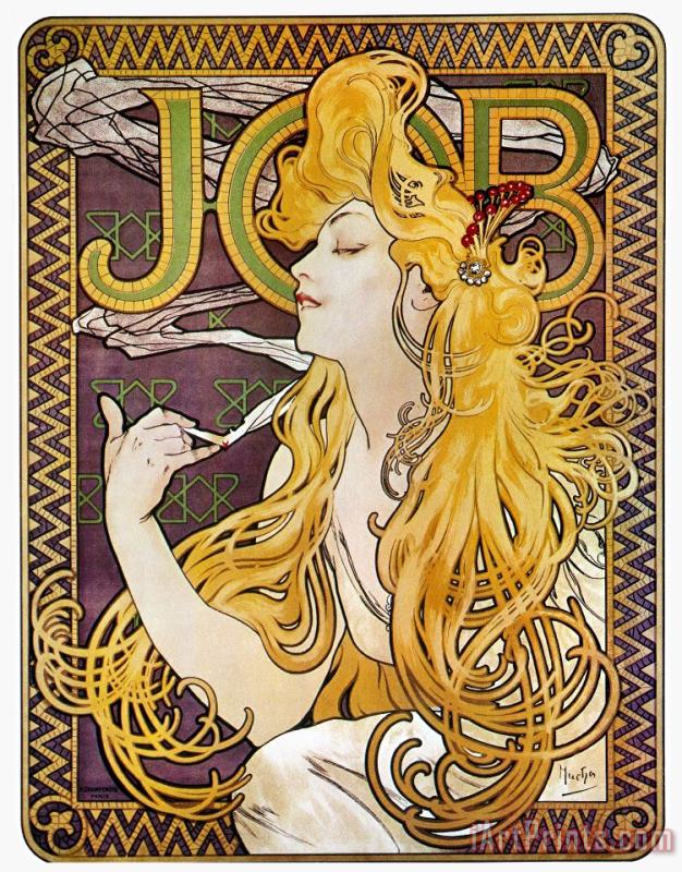 Others Mucha: Cigarette Papers Art Painting