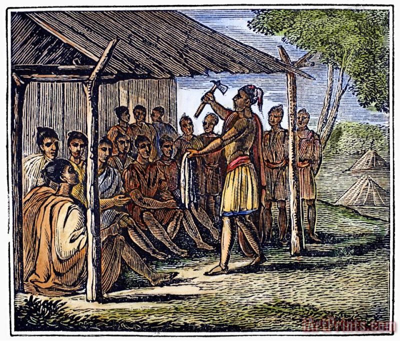 Others NATIVE AMERICAN COUNCIL, c1835 Art Print