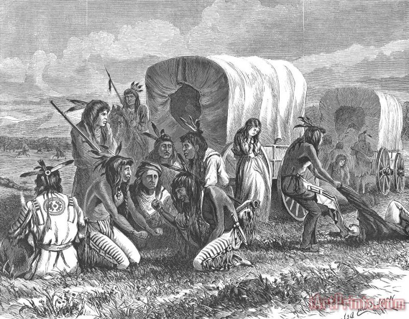 Native Americans: Gambling, 1870 painting - Others Native Americans: Gambling, 1870 Art Print