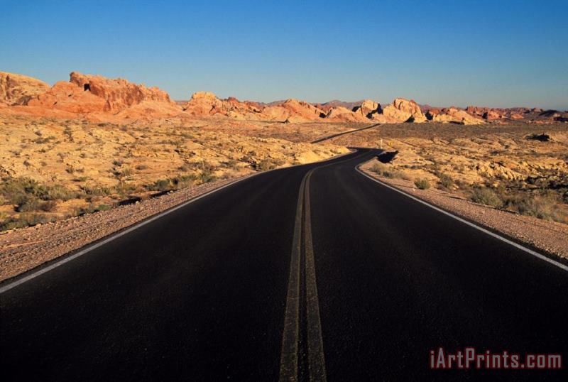 Nevada. Desert Road painting - Others Nevada. Desert Road Art Print