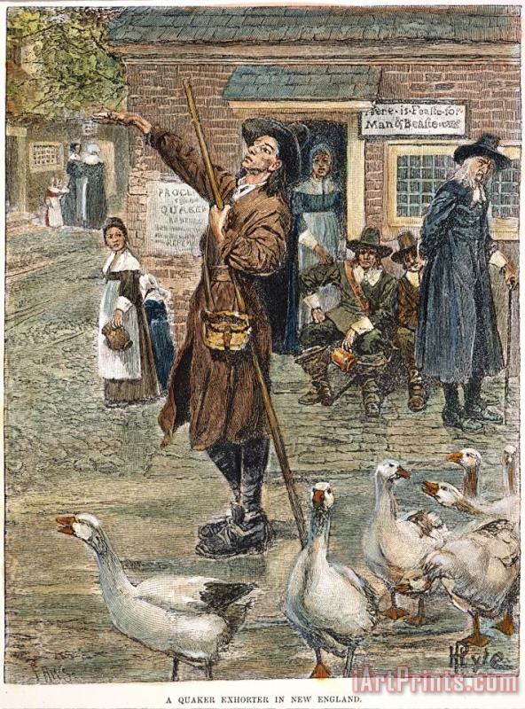 New England: Quaker, 1660 painting - Others New England: Quaker, 1660 Art Print