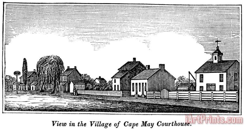 New Jersey: Cape May, 1844 painting - Others New Jersey: Cape May, 1844 Art Print