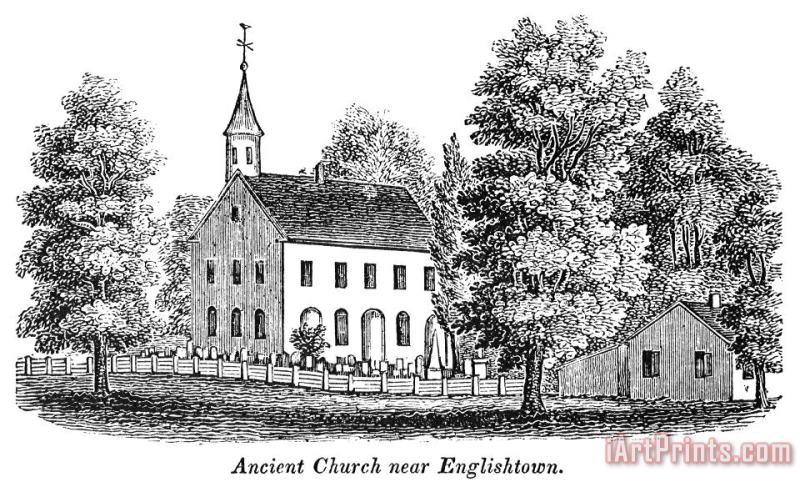 New Jersey: Church, 1844 painting - Others New Jersey: Church, 1844 Art Print