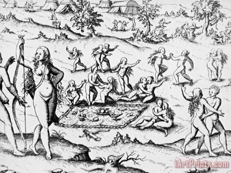 New World: Amazons, 1599 painting - Others New World: Amazons, 1599 Art Print