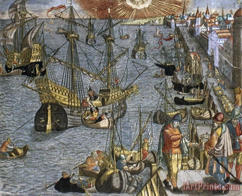 New World: Voyage, 1592 painting - Others New World: Voyage, 1592 Art Print