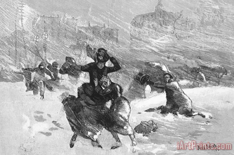 Others New York: Blizzard Of 1888 Art Painting
