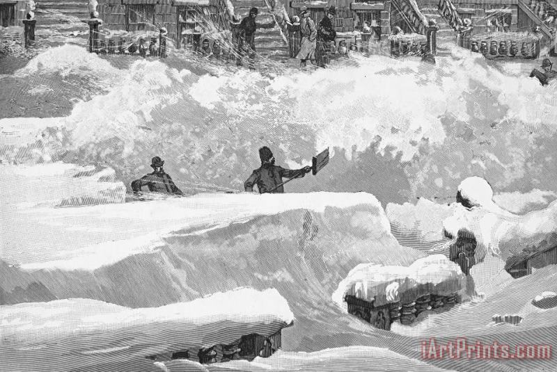 New York: Blizzard Of 1888 painting - Others New York: Blizzard Of 1888 Art Print