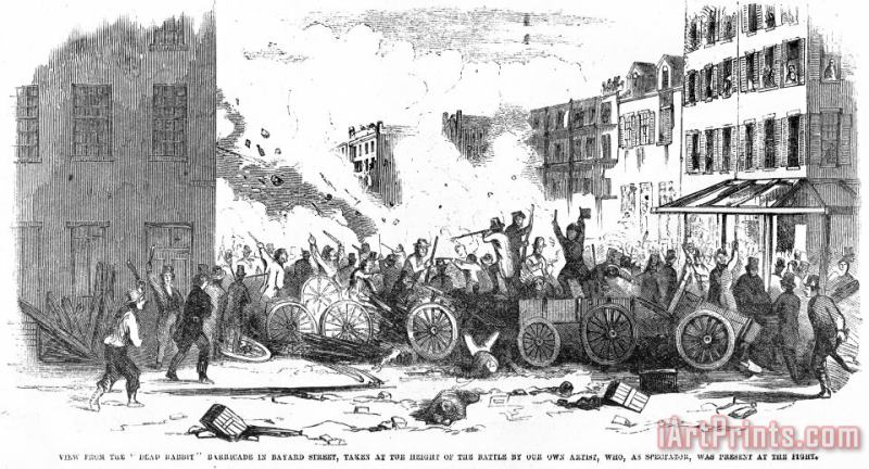 New York Gang War, 1857 painting - Others New York Gang War, 1857 Art Print