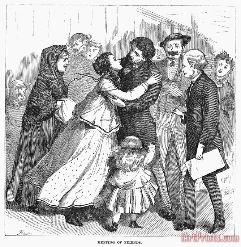 Others New York: Immigrants, 1871 Art Painting