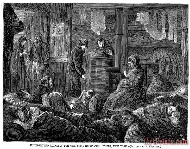 New York: Poverty, 1869 painting - Others New York: Poverty, 1869 Art Print