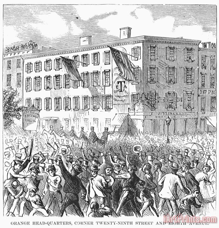 New York: Riot, 1871 painting - Others New York: Riot, 1871 Art Print