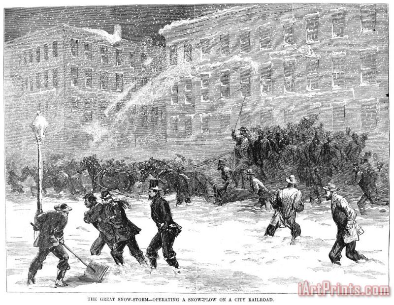 Others New York: Snowstorm, 1867 Art Painting