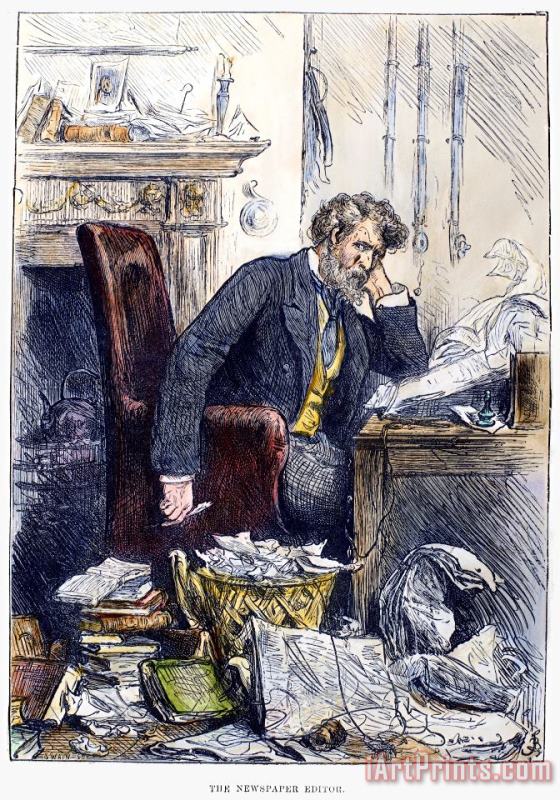 Others Newspaper Editor, 1880 Art Painting