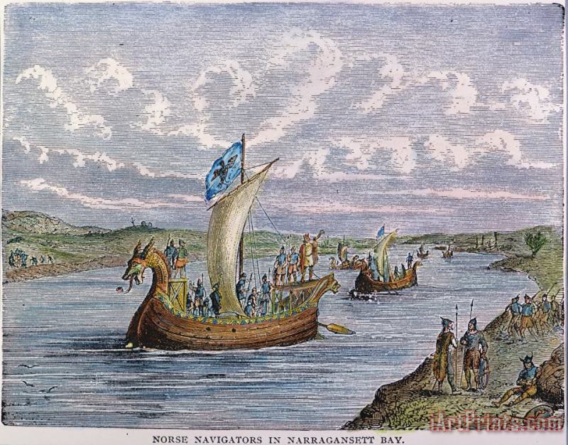 Others Norse Ships, 1000 A.d Art Painting