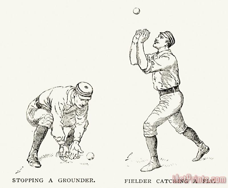 Outfielder, 1889 painting - Others Outfielder, 1889 Art Print